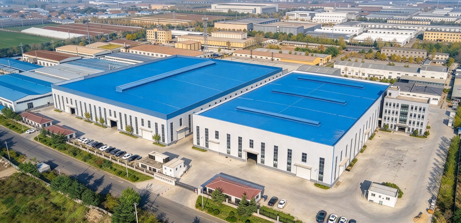 Aerial view of the YuSheng factory campus